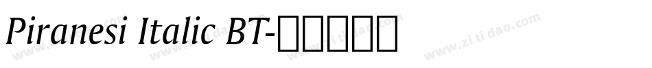 Piranesi Italic BT字体转换